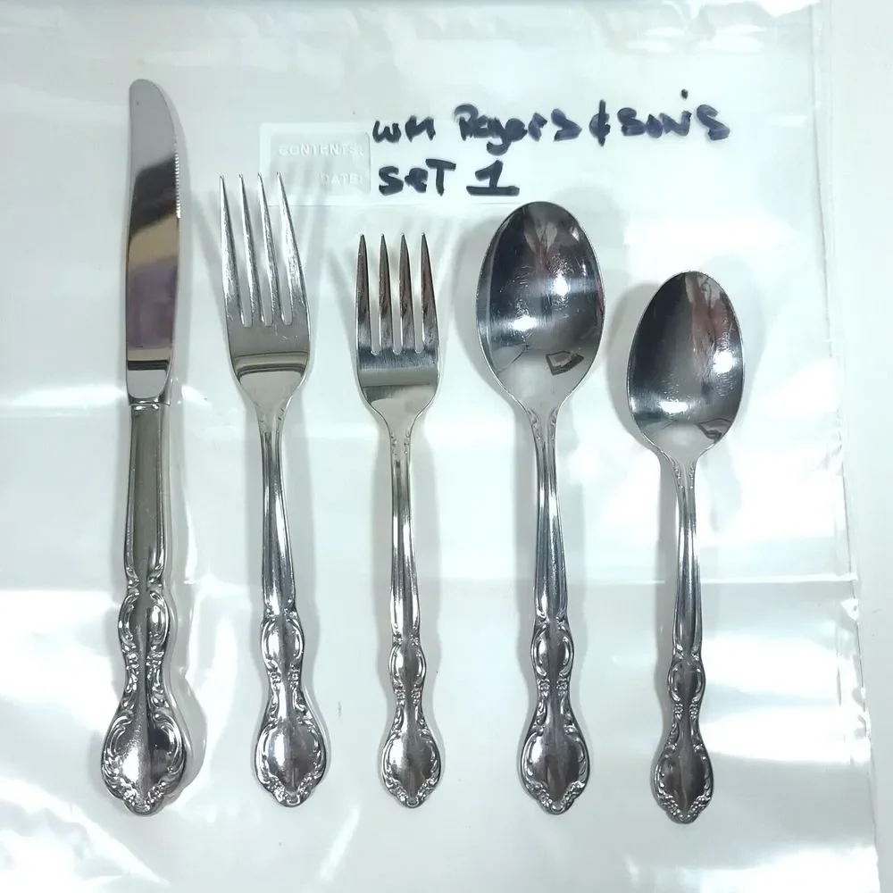 WM. Rogers &Son Royal Manor Single Place Setting Stainless Flatware Set 5 Piece